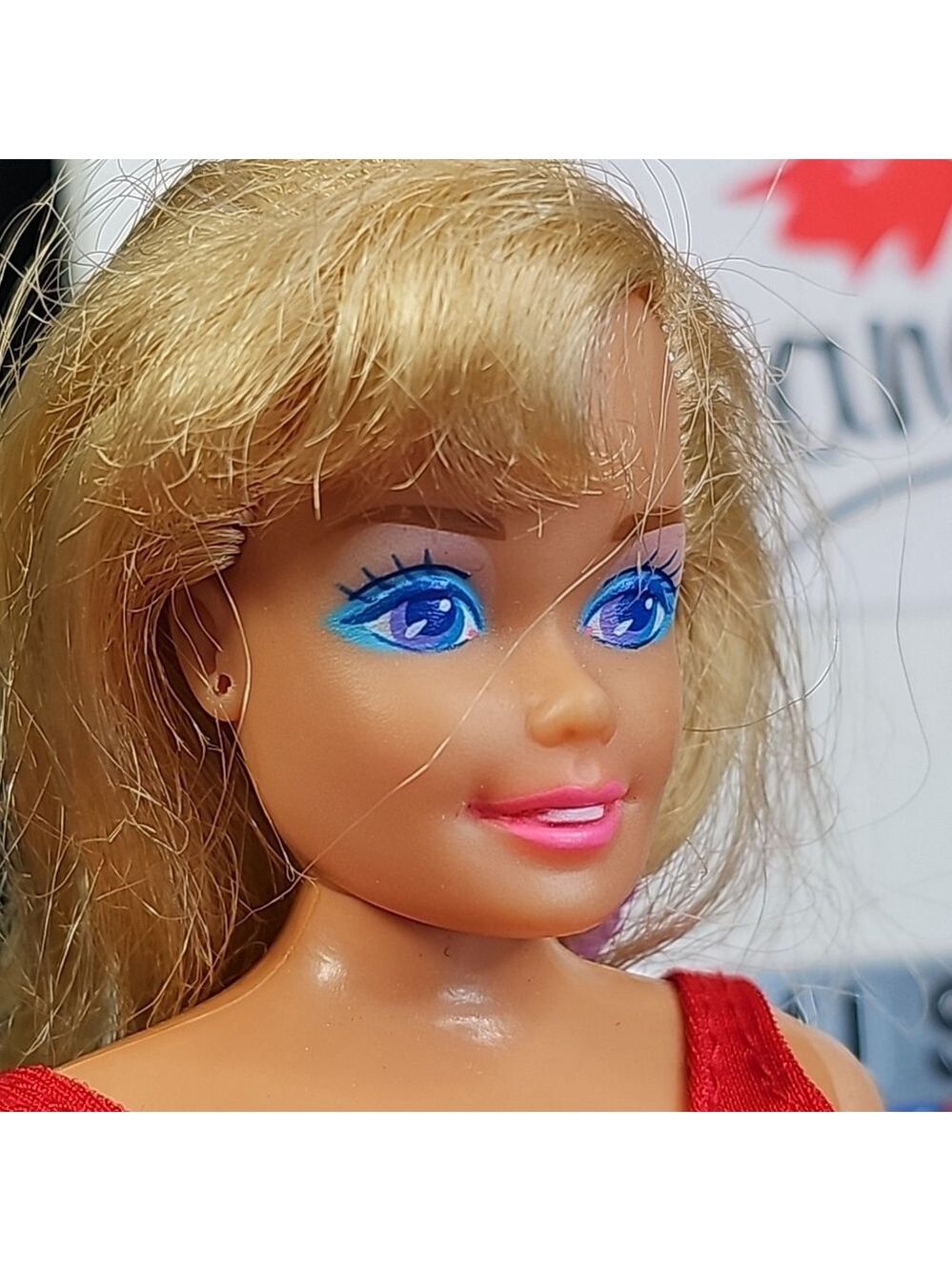 1976 Barbie Blonde Twist N Turn Bendable Legs Doll Red Dress Mattel Malaysia